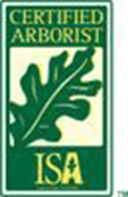 A green and white logo for the arborist international association.